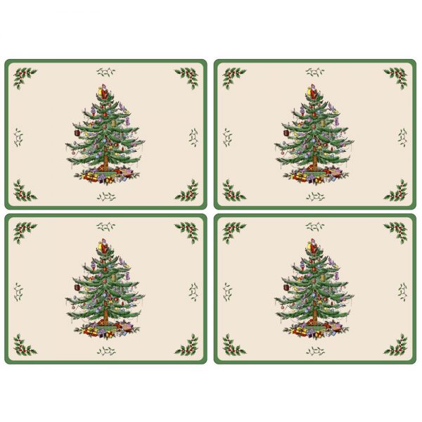 Pimpernel tányéralátét karácsonyfa mintával hagyományos karácsonyfa mintával